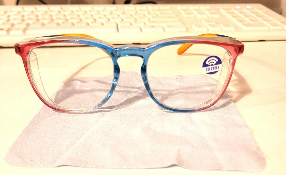 Rainbow Safety Glasses, with temple and brow guards, for yard work or cycling